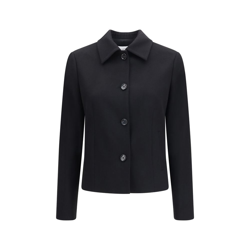 Lardini Black Wool Oves Aries Full-Length Jacket