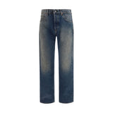 Golden Goose Blue Cotton Straight-Leg Jeans