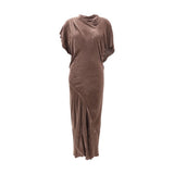 Rick Owens Brown Viscose Cocktail Dress