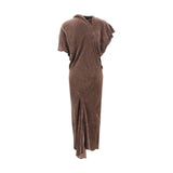 Rick Owens Brown Viscose Cocktail Dress
