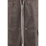 Rick Owens Brown Ramie Cargo Pants