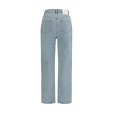 Loulou De Saison Blue Cotton Straight-Leg Jeans