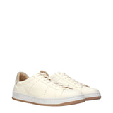 Eleventy Beige Leather Sneakers