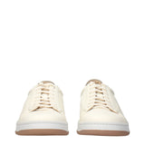 Eleventy Beige Leather Sneakers