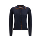 Max Mara Blue Silk Cardigan