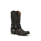 Versace Black Calf Leather Bos Taurus Ankle Boots