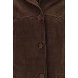 Tory Burch Brown Goatskin Leather Jacket