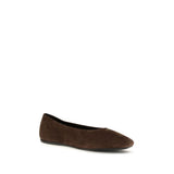 Prada Brown Calf Leather Bos Taurus Ballet Flats