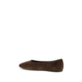 Prada Brown Calf Leather Bos Taurus Ballet Flats