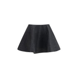 Ganni Gray Wool Oves Aries Midi Skirt
