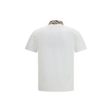 Burberry White Cotton Polo Shirt