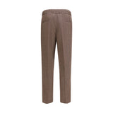Brunello Cucinelli Brown Linen Casual Pants