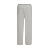 Brunello Cucinelli White Cotton Casual Pants