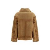 Ermanno Scervino Brown Leather Bomber