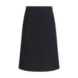 Fendi Black Wool Oves Aries Midi Skirt