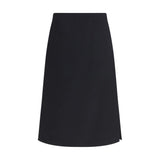 Fendi Black Wool Oves Aries Midi Skirt