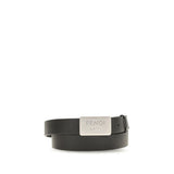 Fendi Black Calf Leather Bos Taurus Regular Belt