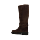 Valentino Garavani Brown Suede Leather Flat Boots