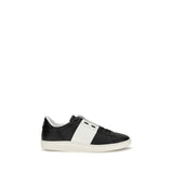 Valentino Garavani Black Calf Leather Bos Taurus Sneakers