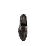 The Row Brown Calf Leather Bos Taurus Slip-On Loafers