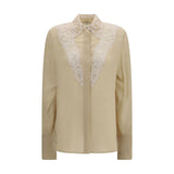 Fendi Beige Silk Dress Shirt