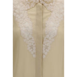 Fendi Beige Silk Dress Shirt