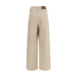 Brunello Cucinelli Beige Cotton Casual Pants