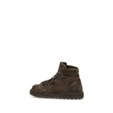 Marsell Brown Suede Leather Lace-Up Boots
