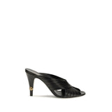 Versace Black Lamb Ovis Aries Mules
