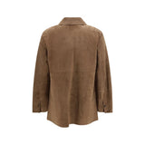 'S Max Mara Brown Lamb Ovis Aries Leather Jacket