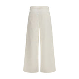 'S Max Mara White Cotton Casual Pants