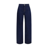 Max Mara Blue Cotton Relaxed Fit Jeans