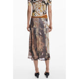 Desigual Beige Polyester Women's Skirt