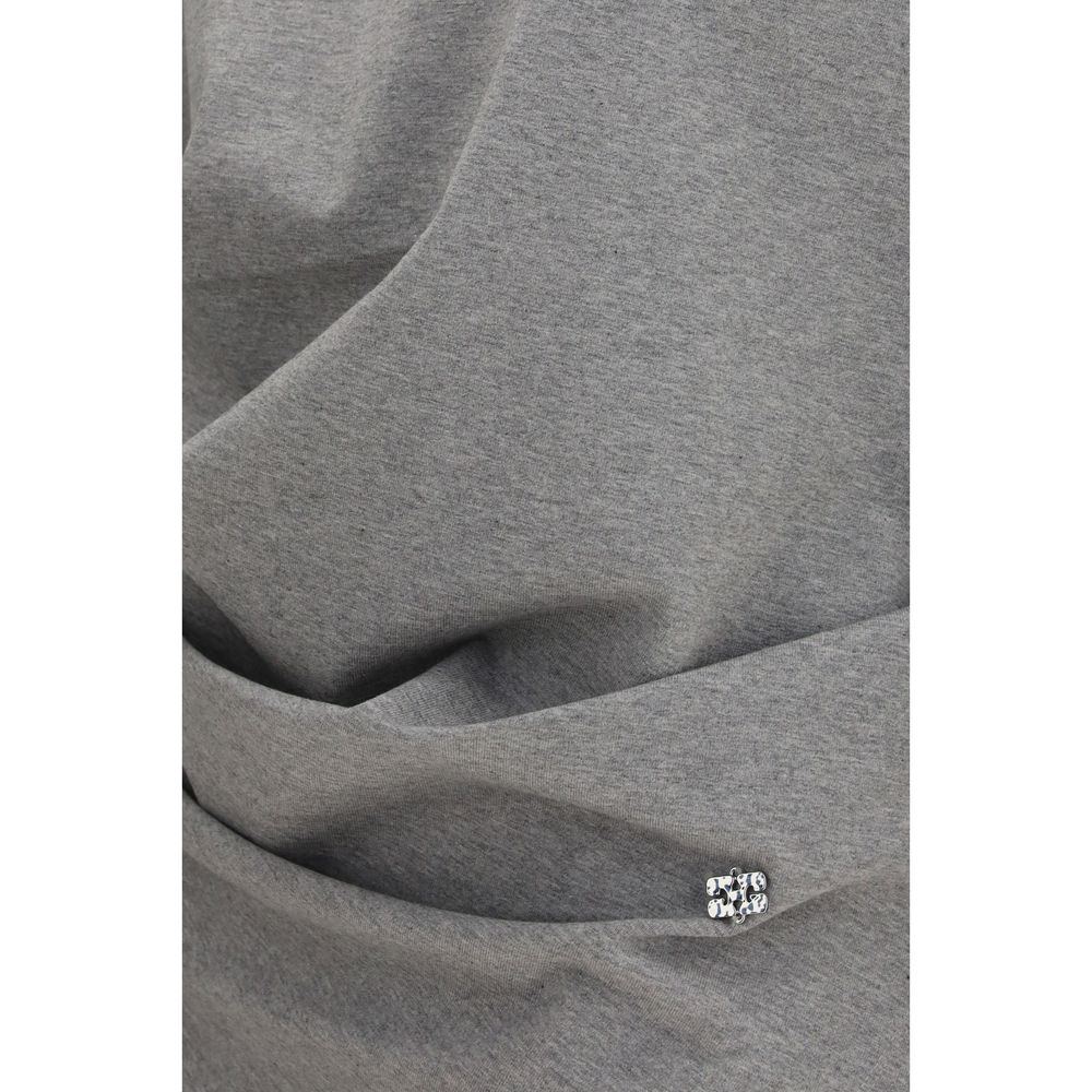 Ganni Gray Cotton Long Sleeve T-Shirt