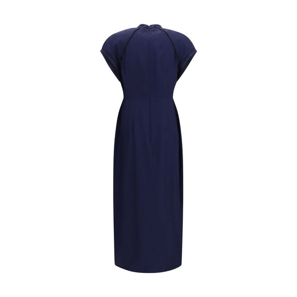 Alessandra Rich Blue Silk Casual Dress