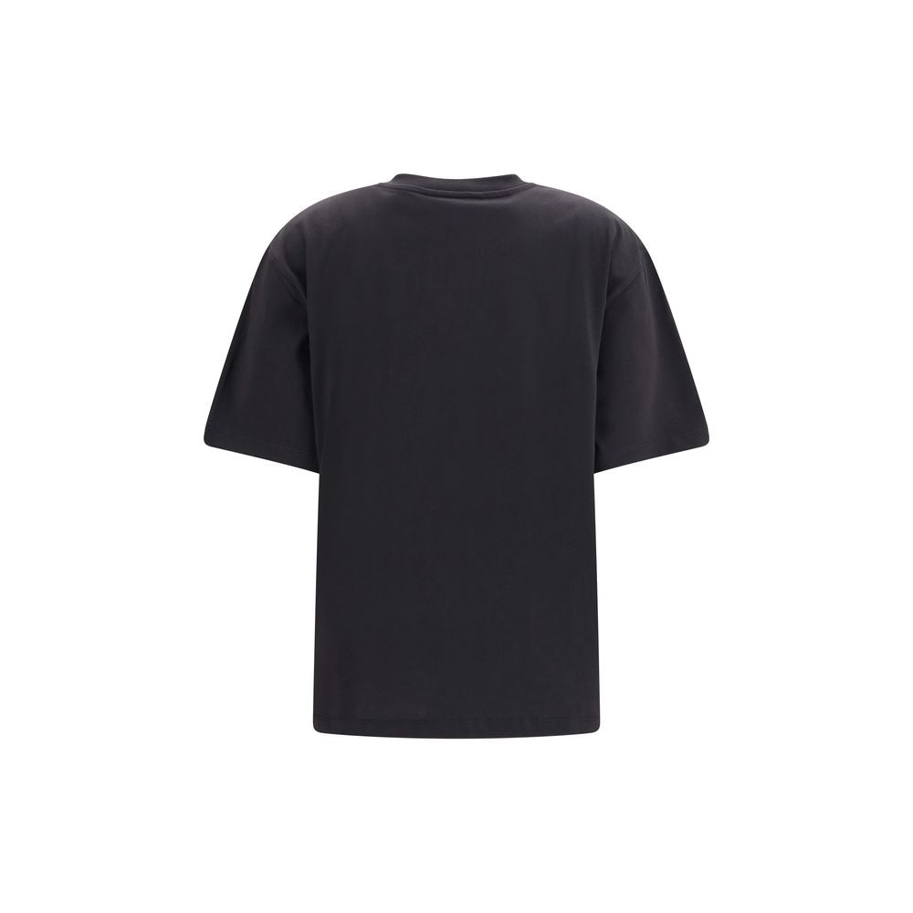 Ganni Gray Cotton T-Shirt