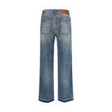 Amiri Blue Cotton Straight-Leg Jeans