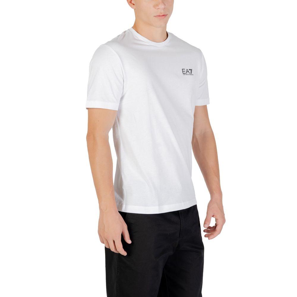 EA7 Emporio Armani White Cotton T-Shirt