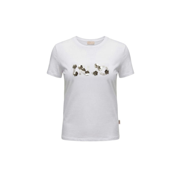 Liu Jo Cream Cotton T-Shirt