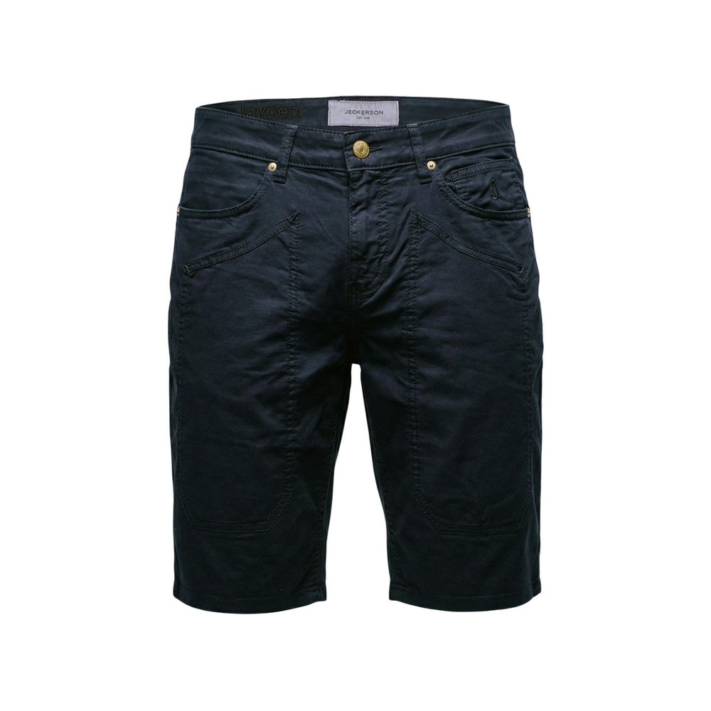 Jeckerson Blue Cotton Bermuda Shorts