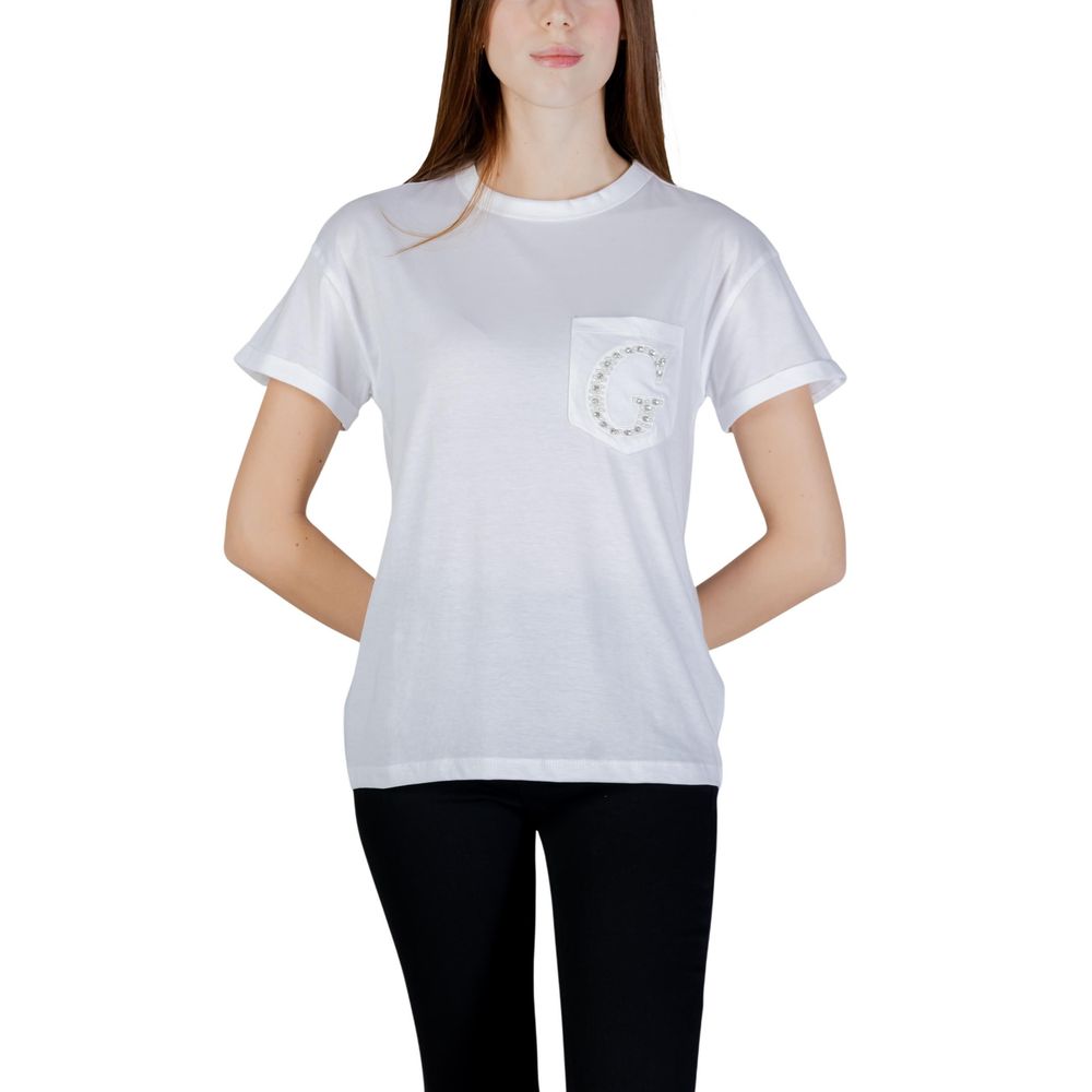 Guess White Cotton T-Shirt