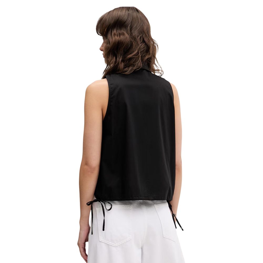 Karl Lagerfeld Black Cotton Shortsleeve Shirt