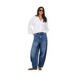 Jacqueline De Yong Blue Cotton Mom Jeans