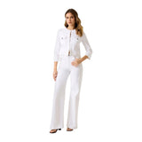 Guess White Cotton Full-Length Jacket