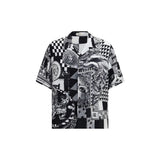 Versace Black Silk Pattern Shirt