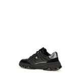 PINKO Black Calf Leather Bos Taurus Chunky Sneakers