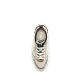 PINKO Beige Calf Leather Bos Taurus Chunky Sneakers