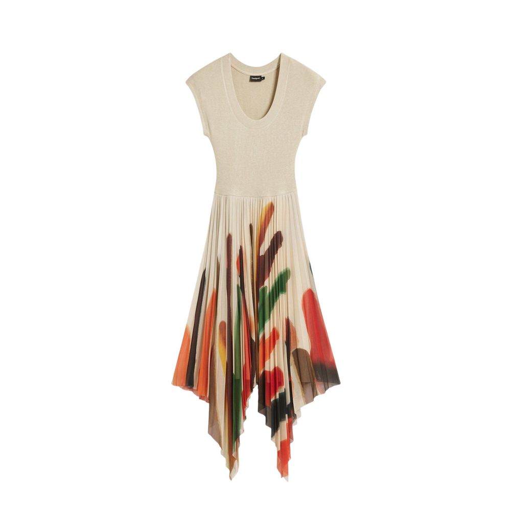 Desigual Beige Polyester Long Dress