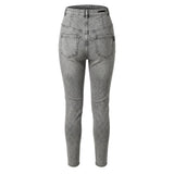 Philipp Plein Grey Cotton Women Pants