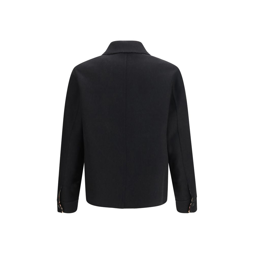 Burberry Black Wool Oves Aries Jacket